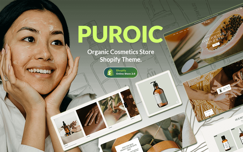 Puroic - Organic Cosmetics & Skin Care Store Shopify Theme